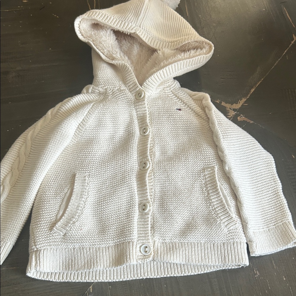 Tommy Hilfiger Cream Knit Kids Jacket 24M